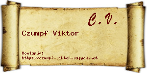 Czumpf Viktor névjegykártya